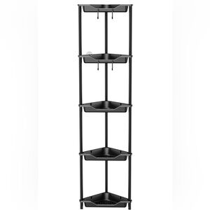Floor Standing Corner Shower Caddy - Black